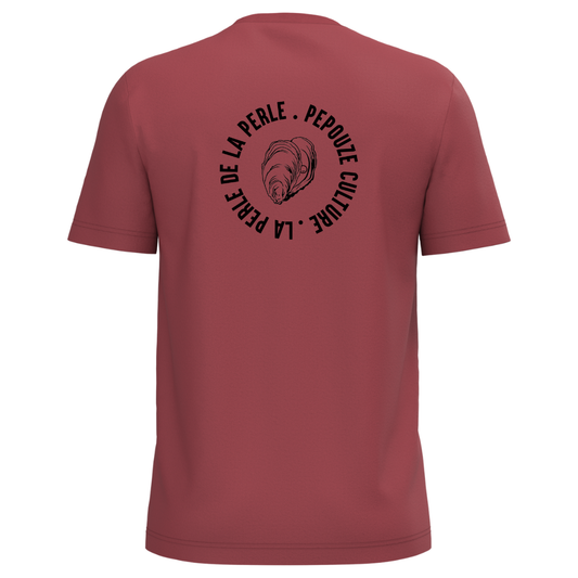 Tee-Shirt Adulte La Perle Terracotta Noir