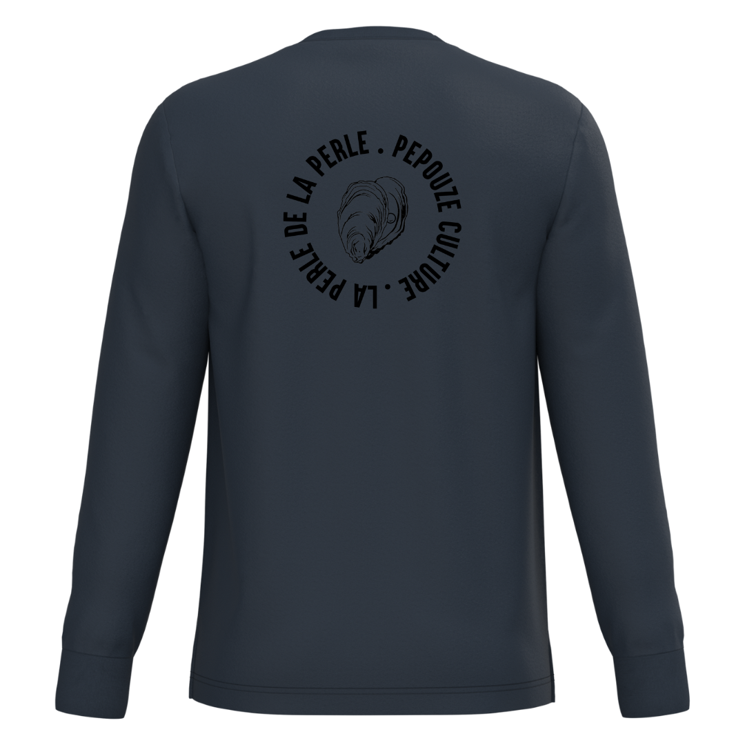 Tee-Shirt Manches Longues Adulte La Perle Bleu Noir
