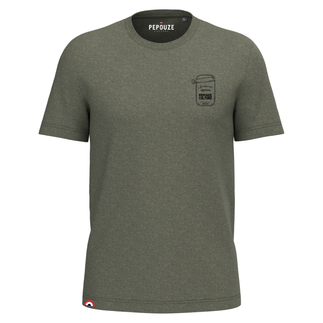 Tee-Shirt Adulte Sardinerie Kaki Noir