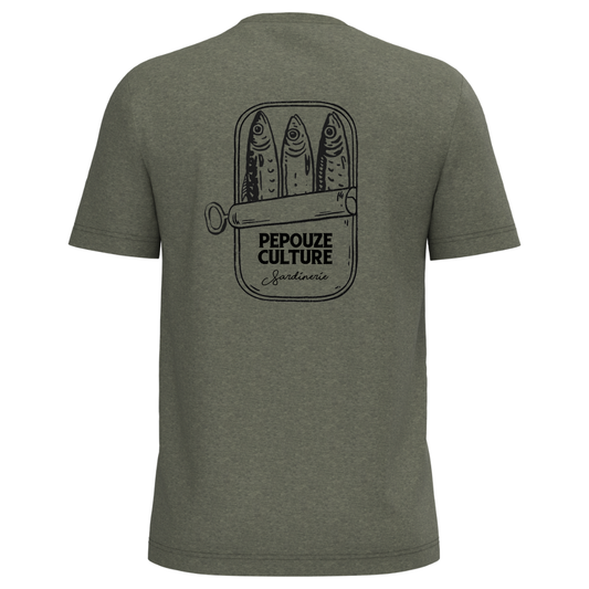 Tee-Shirt Adulte Sardinerie Kaki Noir