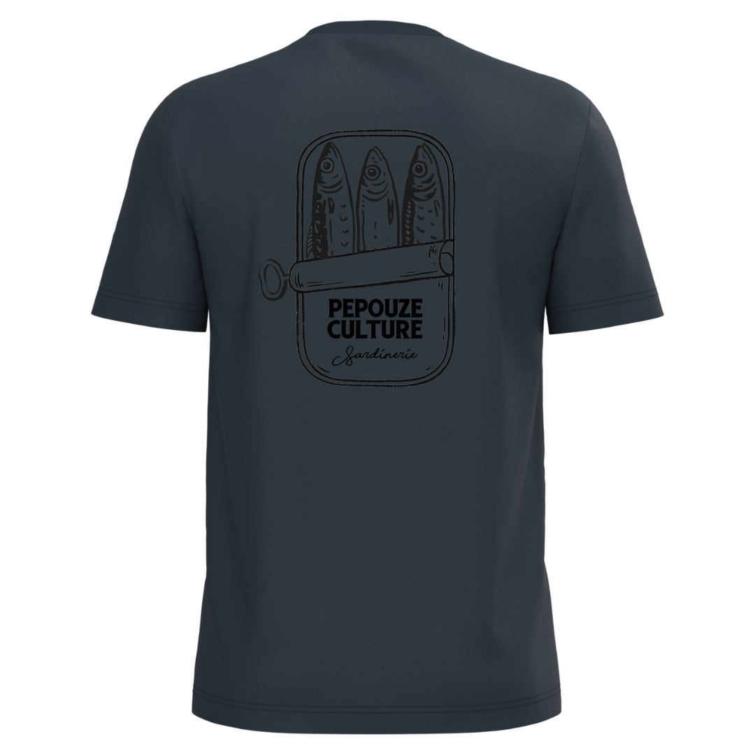 Tee-Shirt Adulte Sardinerie Bleu Noir