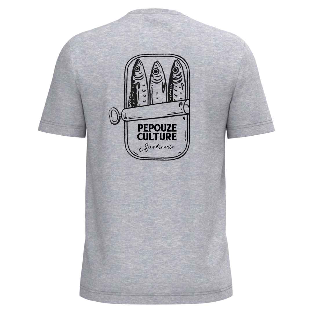 Tee-Shirt Adulte Sardinerie Gris Noir