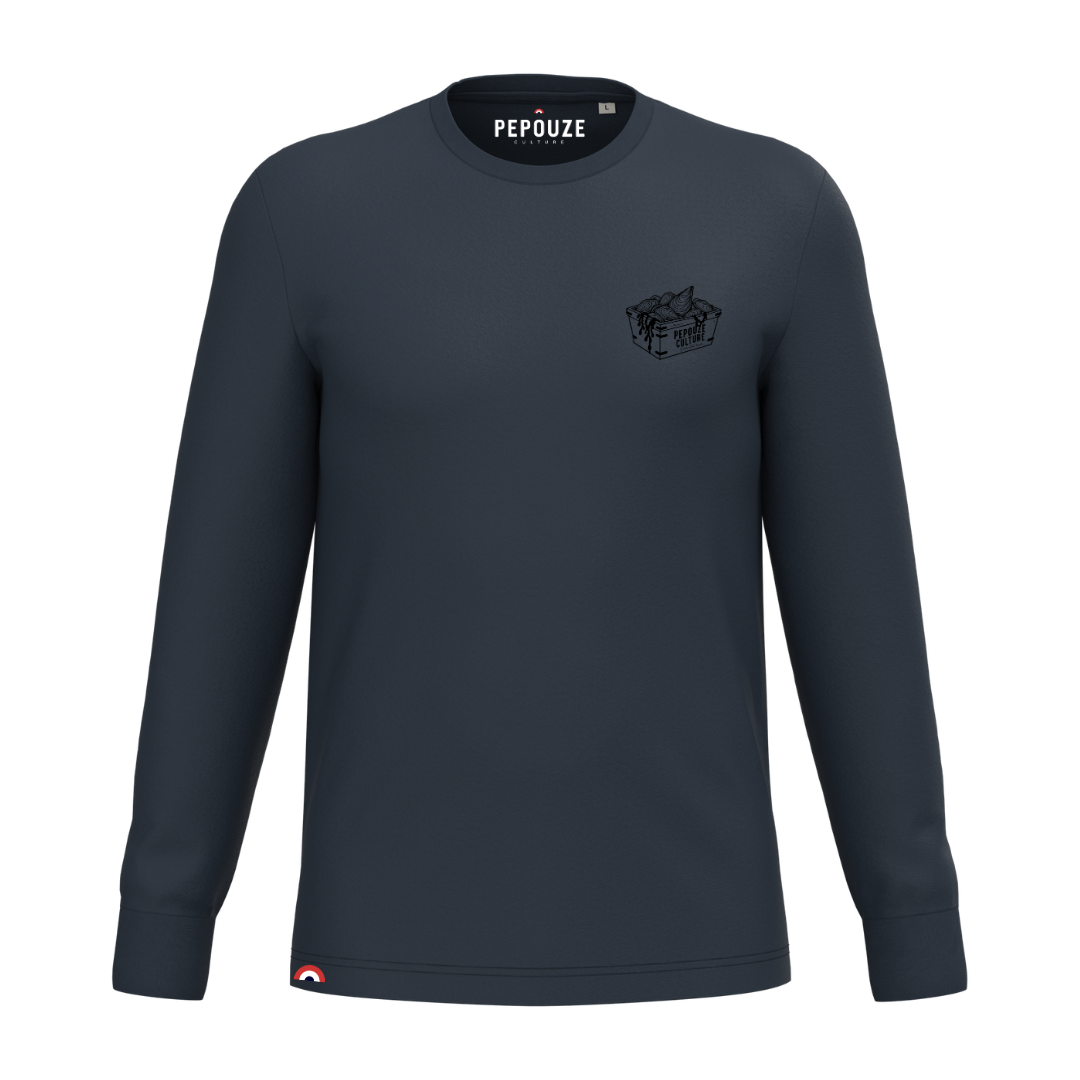 Tee-Shirt Manches Longues Adulte La Perle Bleu Noir