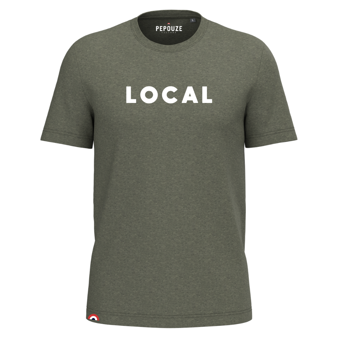 Tee-Shirt Adulte Local Kaki Blanc