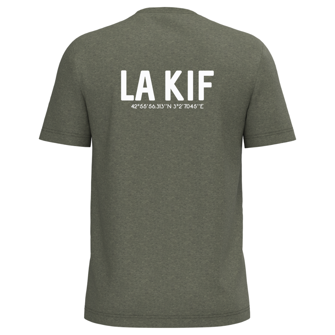 Tee-Shirt Adulte La KIF Kaki Blanc