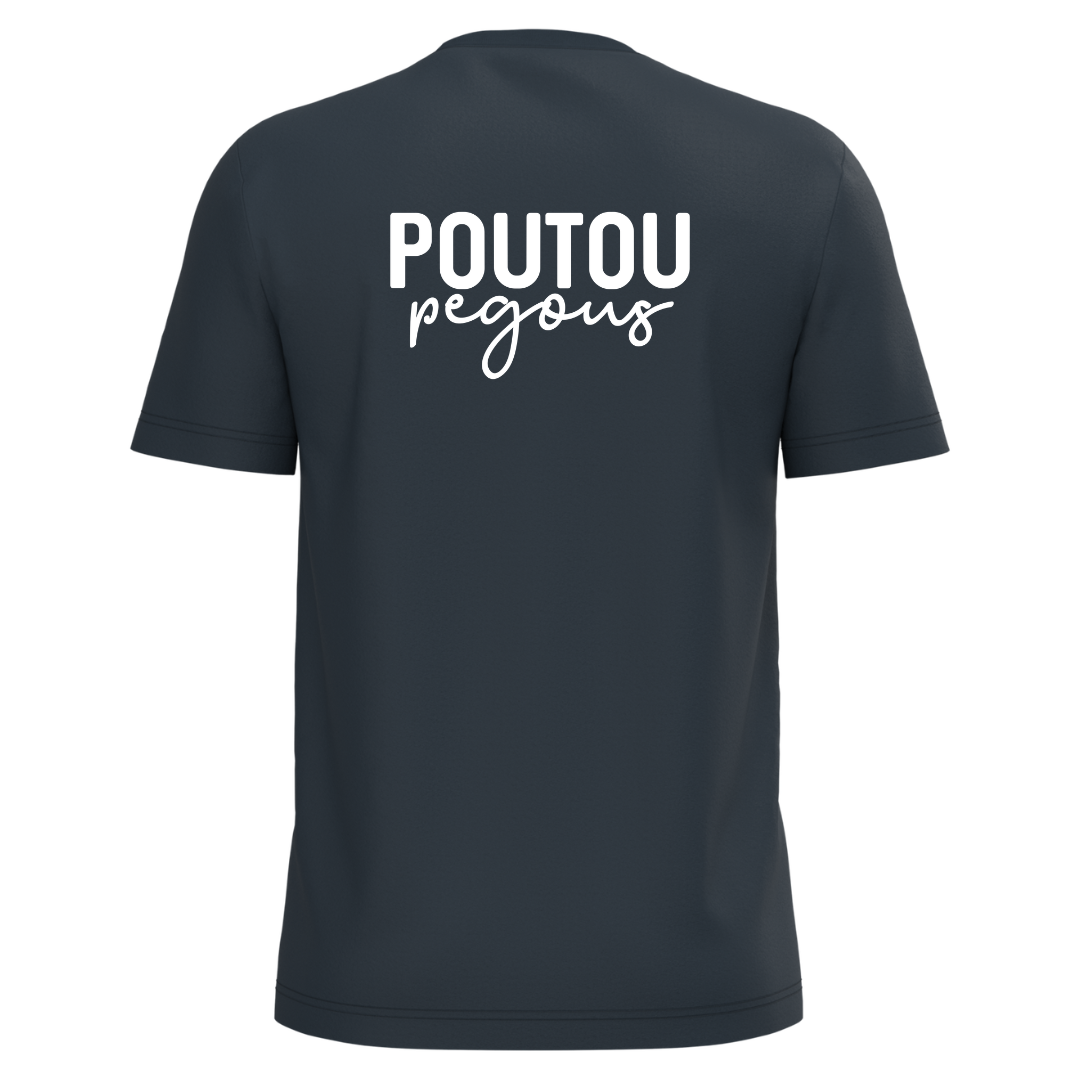 Tee-Shirt Adulte Poutou Pegous Bleu Blanc