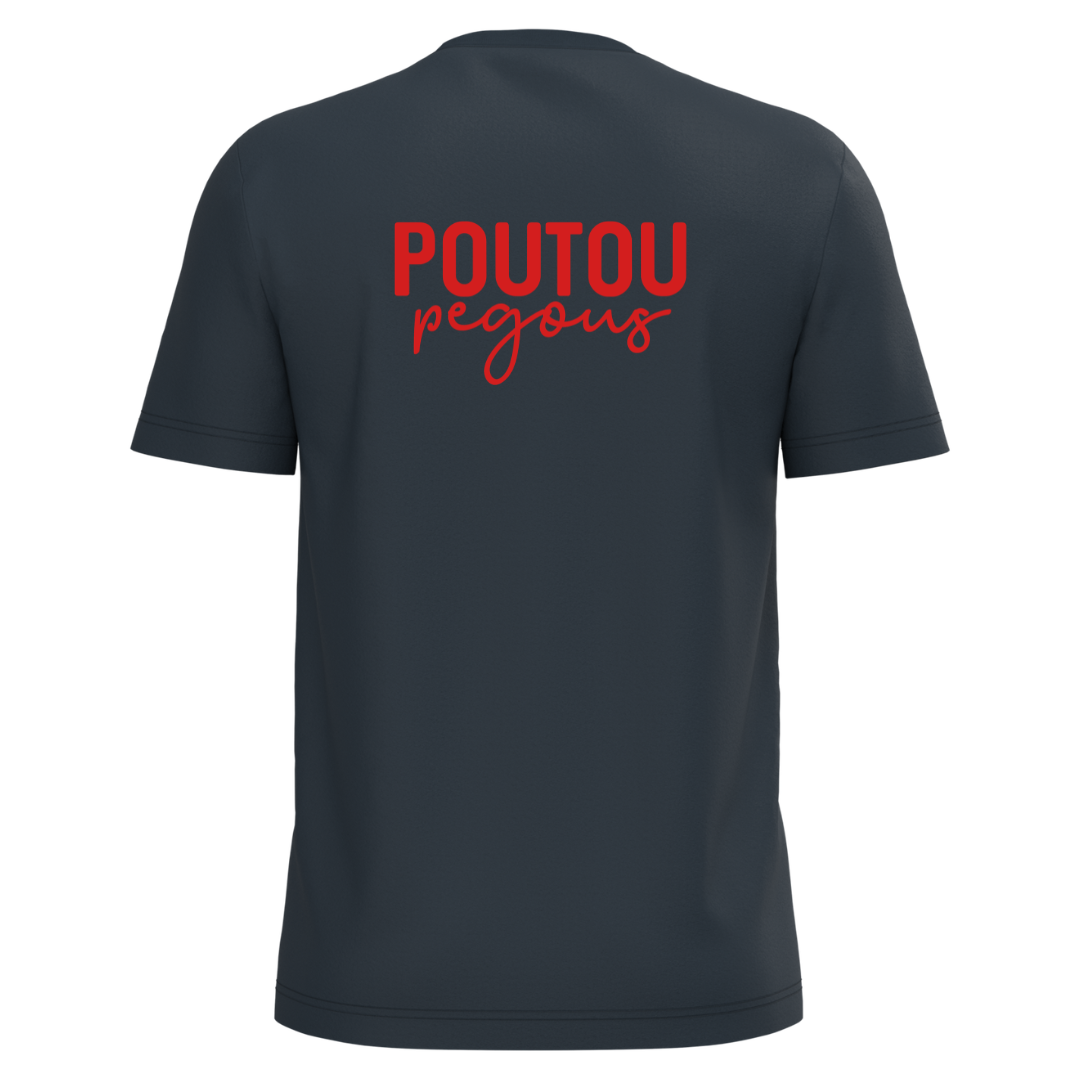 Tee-Shirt Adulte Poutou Pegous Bleu Rouge