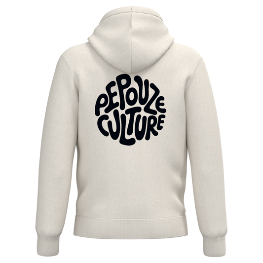 Sweat Adulte Capuche Zippé Sherpa Pepouze Culture Ivoire