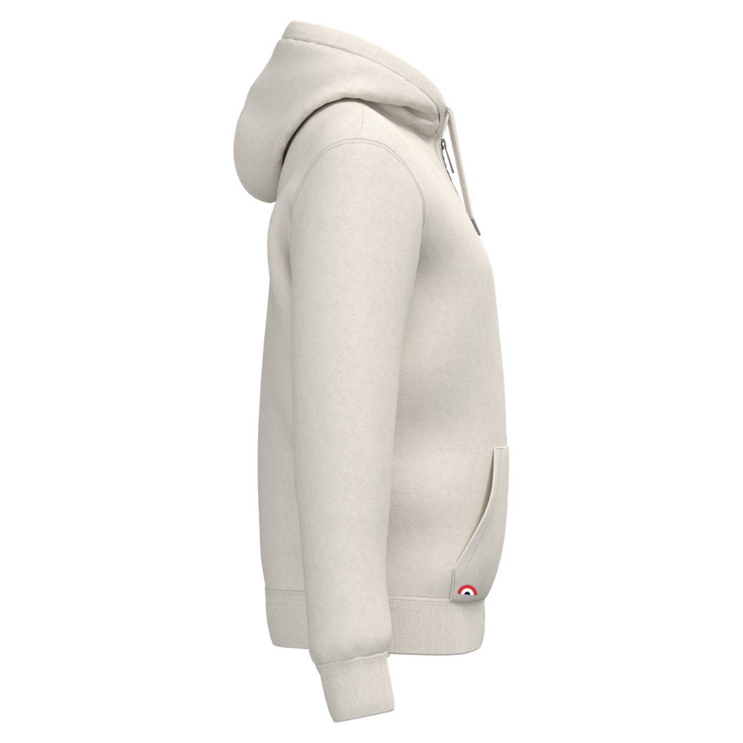 Sweat Adulte Capuche Zippé Sherpa Pepouze Culture Ivoire