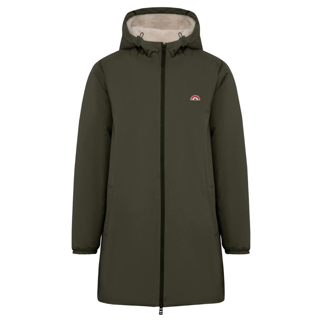 Parka Adulte Imperméable Sherpa Arc-en-Ciel Kaki