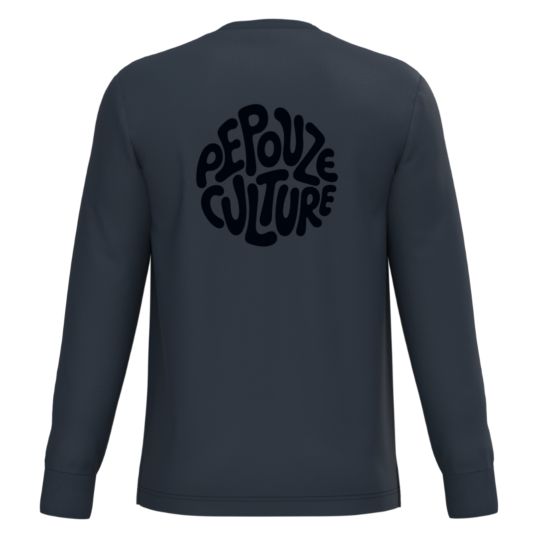 Tee-Shirt Manches Longues Adulte Pepouze Culture Bleu