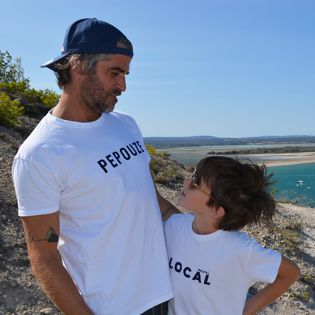 Tee-Shirt Adulte Pepouze Blanc Bleu