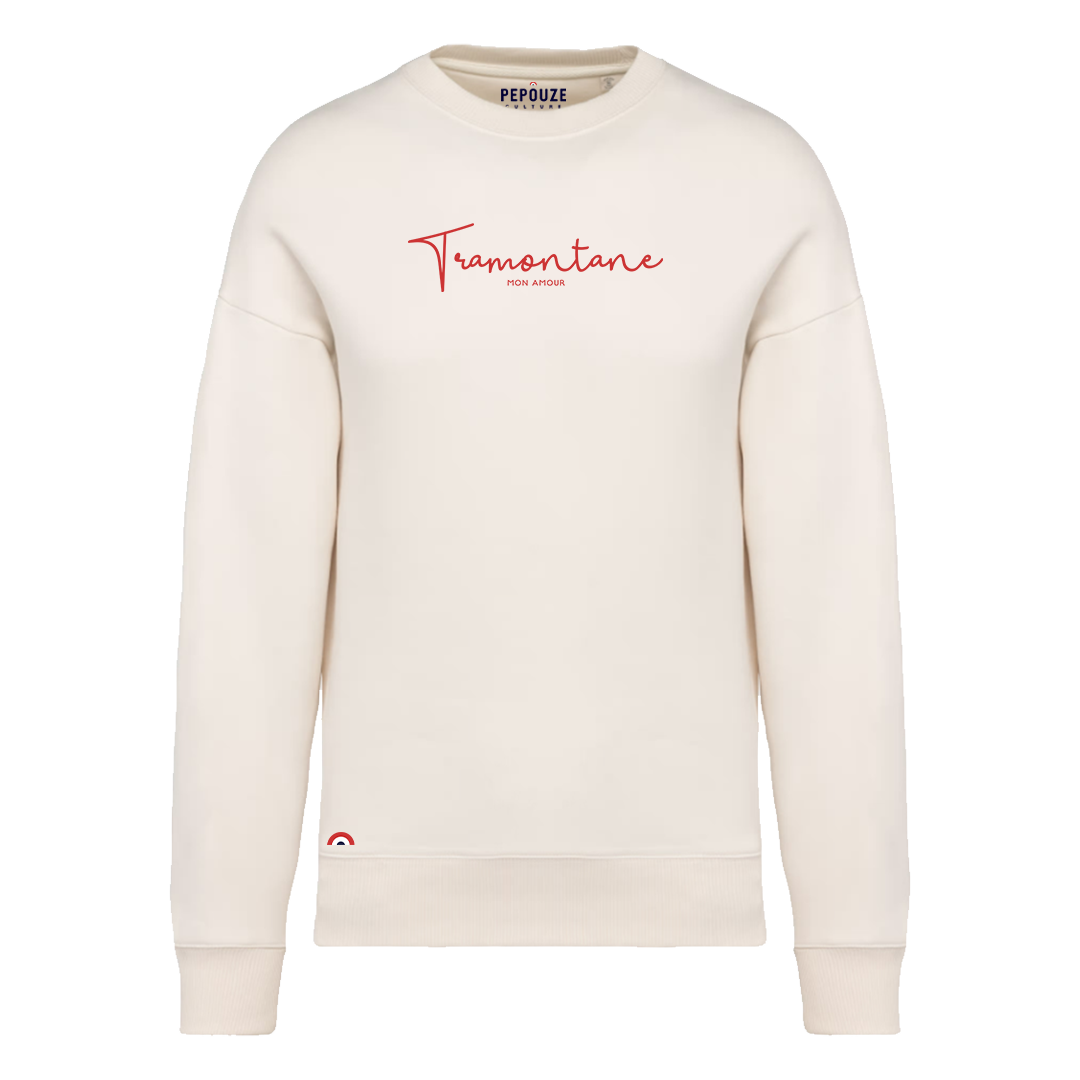 Sweat Adulte Tramontane Ivoire Rouge