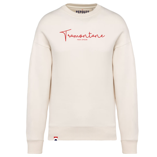 Sweat Adulte Tramontane Ivoire Rouge