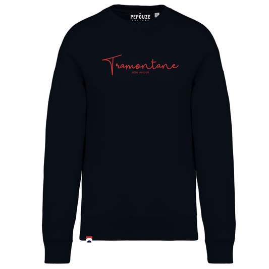 Sweat Adulte Tramontane Noir Rouge